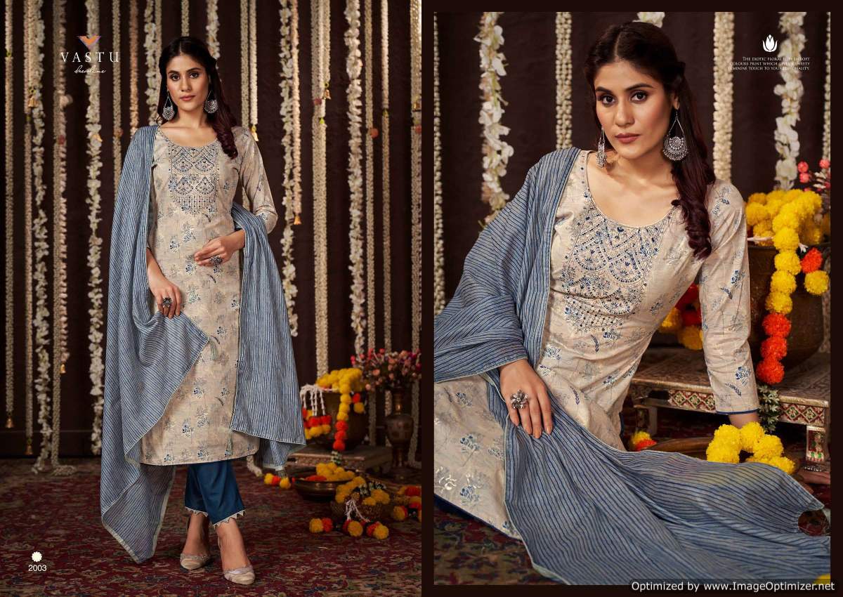 Gulmohar Vol 1 By Vastu Printed With Lining Cotton Readymade Dress Wholesalers In Delhi